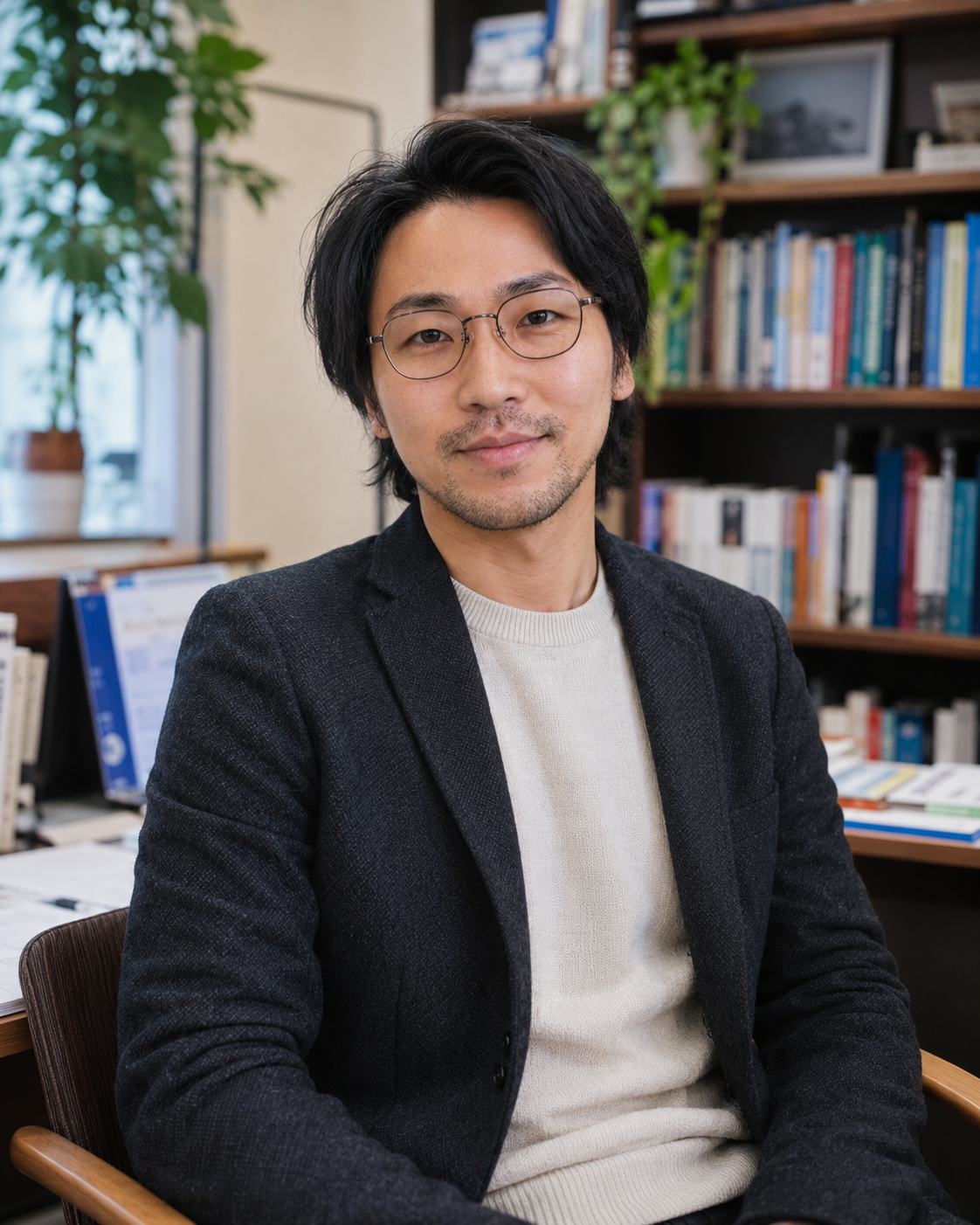 柴田 冬樹氏のビジネス誌風ポートレート